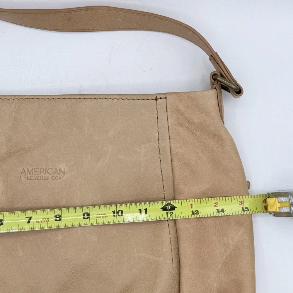 American Leather Co Women's Shoulder Slouchy Hobo Bag Light‎ Brown Cognac